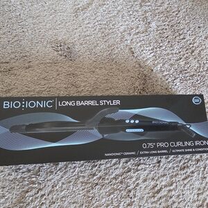 .75" Bio Ionic Black Long Barrel Styler